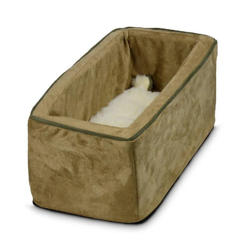 Luxury Console Dog Car Seat Camel/Olive