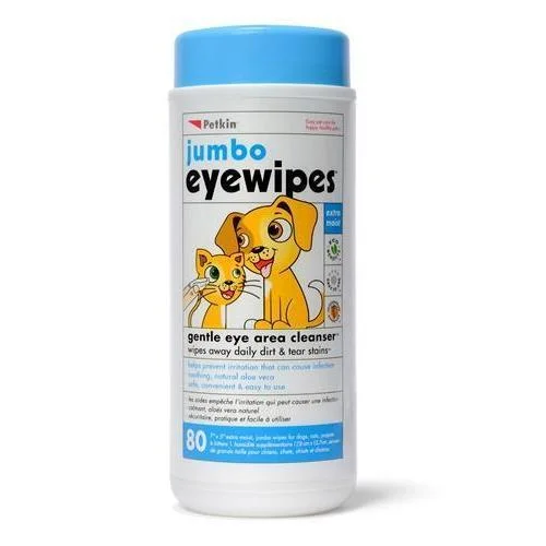 Petkin Jumbo Eyewipes 80 Pack