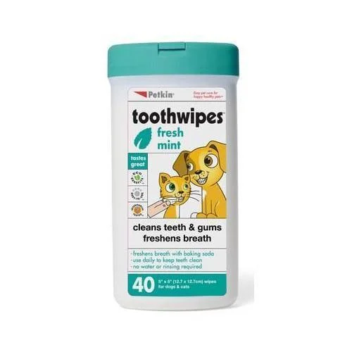 Petkin Toothwipes 40 Pack