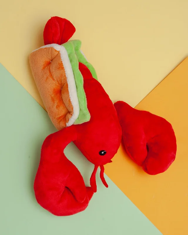 Lobster Roll Squeaky + Crinkle Dog Toy