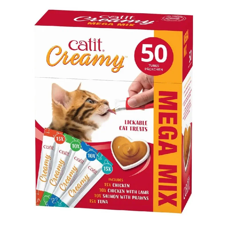 Catit Creamy Lickable Cat Treat - Mega Mix