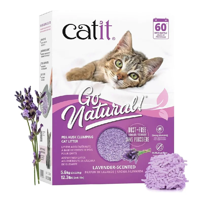 Catit Go Natural - Pea Husk Clumping Cat Litter - Lavender