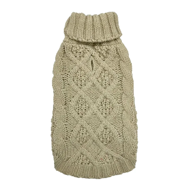 Petstop Dog Jumper - Cable Knit Beige